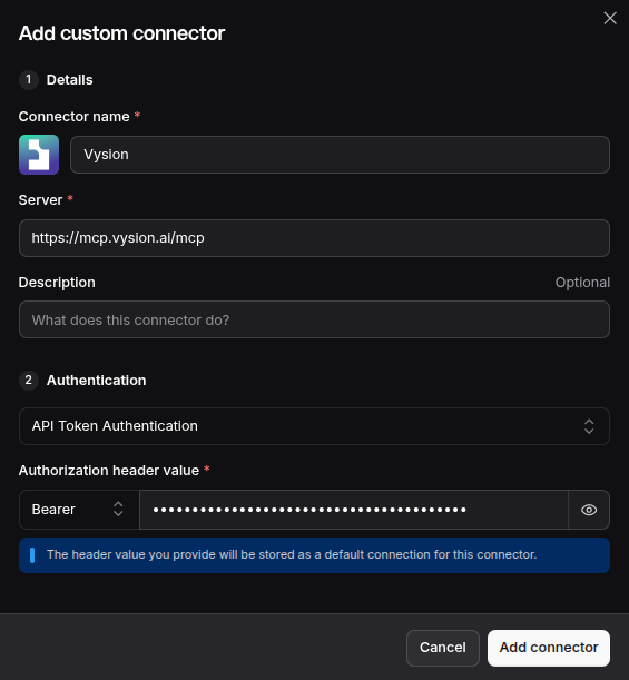 Mistral Le Chat Custom MCP connector configuration